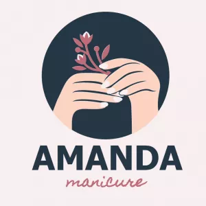 Logotipo Manicure Delicado com Flores para Editar Online