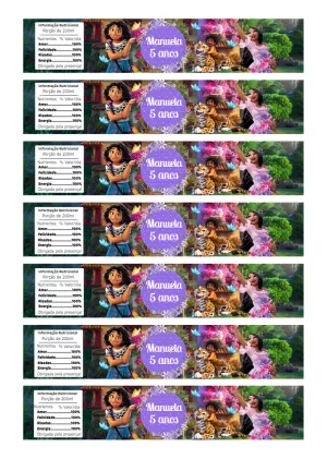Rótulo de Garrafa Encanto Disney para Editar Online