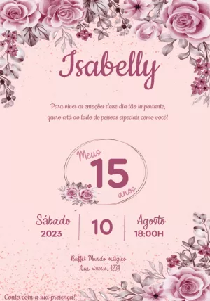 15岁生日邀请函 – 静态 – Convites Personalizados
