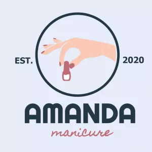 Logo Manicure com Mão Estilizada para Editar Online
