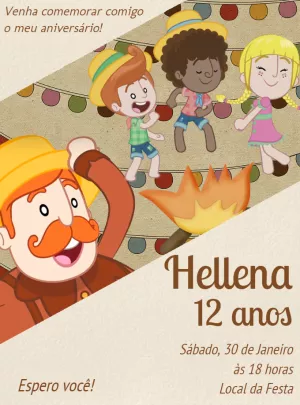 Invitación de Festa Junina – Estático – Renata Designer