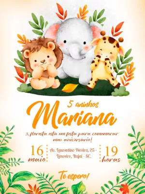 Safari Birthday Invitation – Static – Mimo Digital