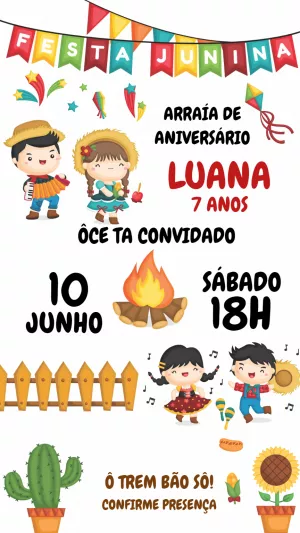 Invitación de Festa Junina – Estático – Susan Anjos