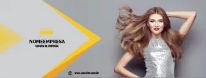 Banner para Salão de Beleza com Modelo para Editar Online