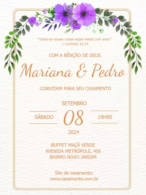婚礼邀请函 – 静态 – Déborah Olimpio Garcia