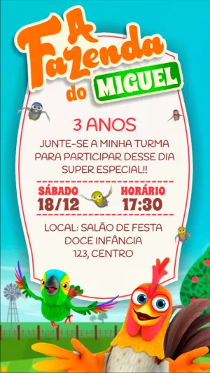 Animals Birthday Invitation – Static – Idesign Personalizados