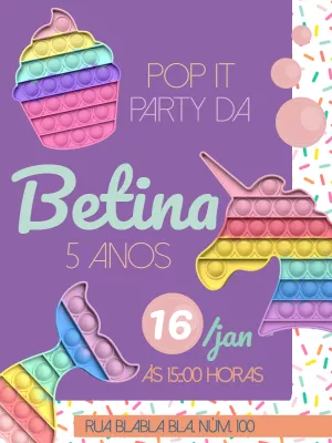独角兽生日邀请函 – 静态 – Amora Arte e Design