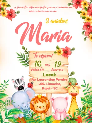 Safari Birthday Invitation – Static – Mimo Digital