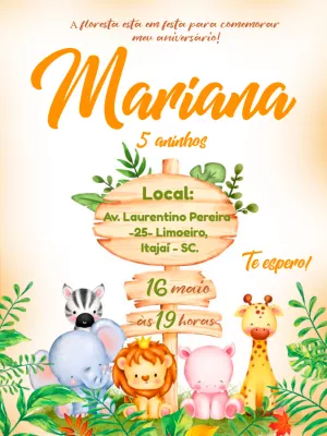 Safari Birthday Invitation – Static – Mimo Digital