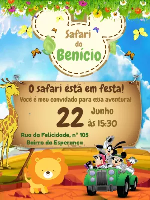 Safari Birthday Invitation – Static – Pedro Henrique