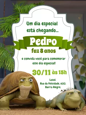 Convite Aniversário Léo Filme para Editar Online