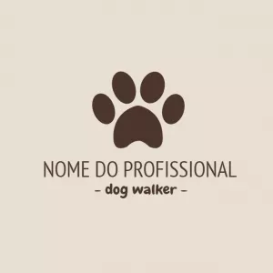 Logo para Pet Sitter e Dog Walker Editável Online
