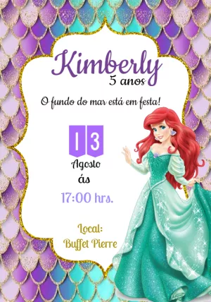 Invito di compleanno La Sirenetta – Statico – JANIS