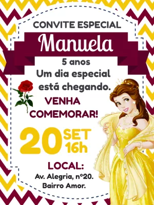 Invitación de cumpleaños Princesas – Estático – Bella Liz Convites