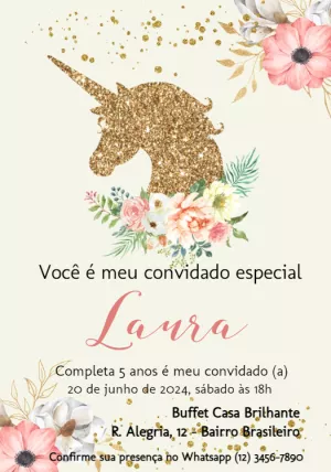 独角兽生日邀请函 – 静态 – Julia B