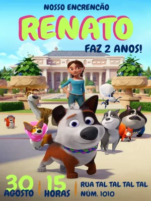 Convite de Aniversário do Filme Encrencão para Editar Online