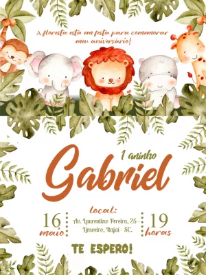 Safari Birthday Invitation – Static – Mimo Digital