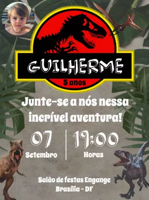 Invitación de cumpleaños Dinosaurio – Estático – Engange Digital Marketing