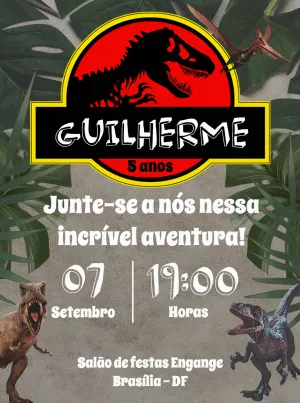 Invitación de cumpleaños Dinosaurio – Estático – Engange Digital Marketing