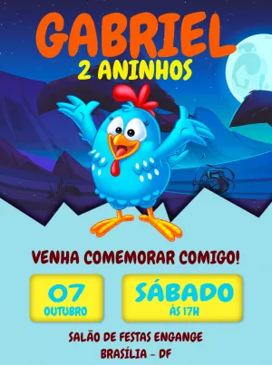 Galinha Pintadinha Birthday Invitation – Static – Engange Digital Marketing