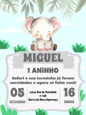 Safari Birthday Invitation – Static – Pedro Henrique