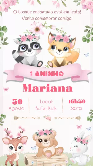 Animals Birthday Invitation – Static – Felicity Artes