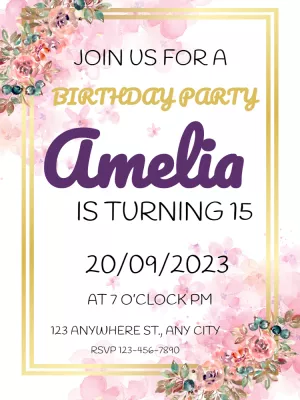 Quinceañera Invitation – Static – ST personalizados