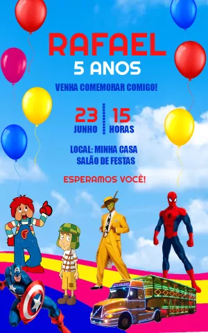 生日邀请函 – 静态 – Mariana de Paula Correa da Silva