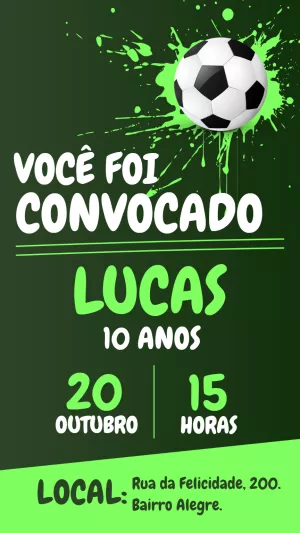 Soccer Birthday Invitation – Static – Bella Liz Convites