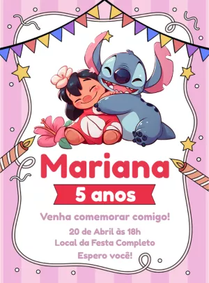 Stitch Birthday Invitation – Static – Decore Arte
