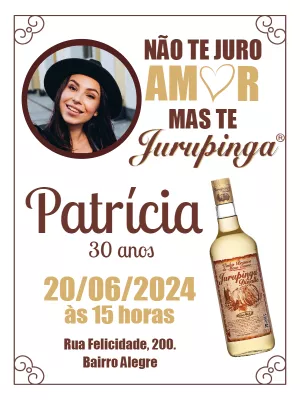Convite Aniversário Jurupinga com Foto para Editar Online