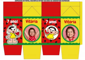 Festa Magali: Caixa Milk com Foto para Editar Online