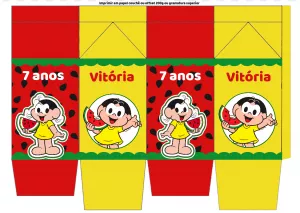 Caixa Milk Magali Editável Online para Imprimir