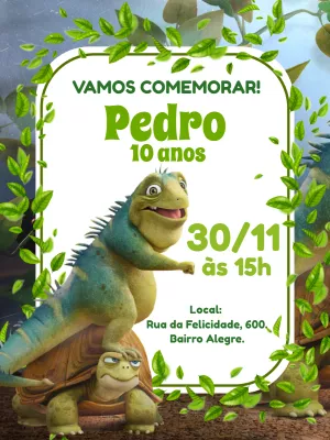 Convite de Aniversário Leo o Filme Editável Online