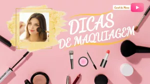 Thumbnail de Maquiagem para Canal de Beleza Editável