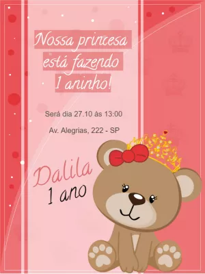 Invitación de cumpleaños Princesas – Estático – Wolf Designer