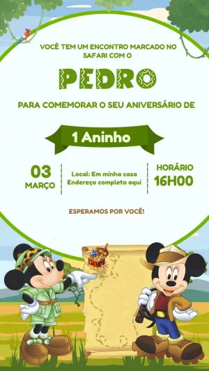 Safari Birthday Invitation – Static – Laiane