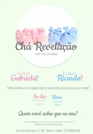 Invito gender reveal – Statico – Wolf Designer