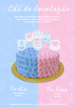 Invito gender reveal – Statico – Wolf Designer