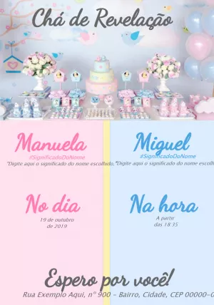 Invito gender reveal – Statico – Wolf Designer