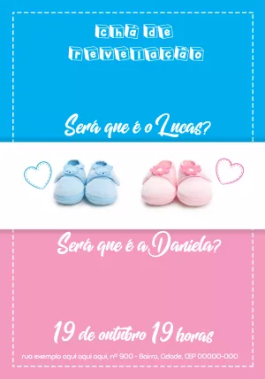 Gender Reveal Invitation – Static – Wolf Designer