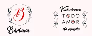 Arte para Caneca Amor com Monograma Floral para Editar Online