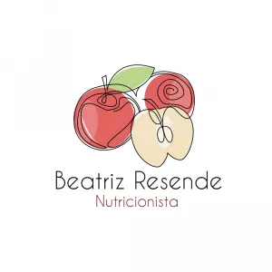 Logo Nutricionista com Maçãs para Editar Online