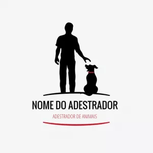 Logo para Adestrador de Cães com Silhueta para Editar