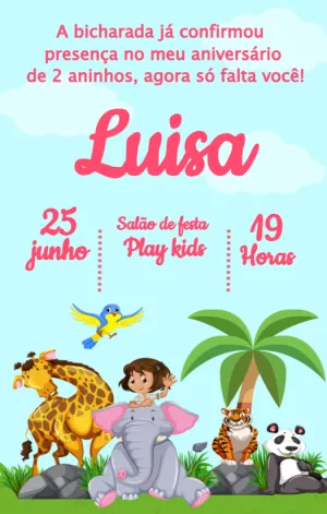 Safari Birthday Invitation – Static – Anna laura Designer