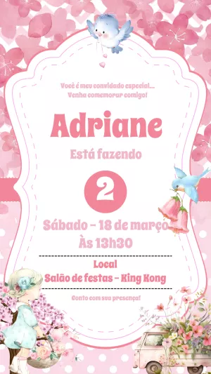 Invitación de cumpleaños Jardín encantado – Estático – Gisele