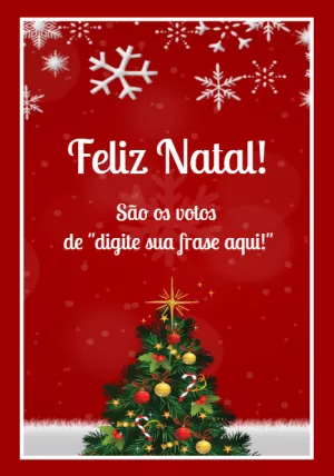 Cartão de Feliz Natal com Árvore para Editar Online