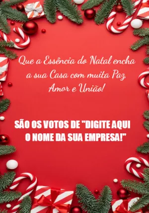 Post de Natal para Empresa com Mensagem para Editar Online
