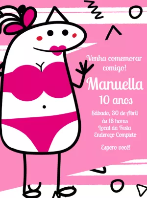 Convite de Aniversário Flork Meme para Editar Online