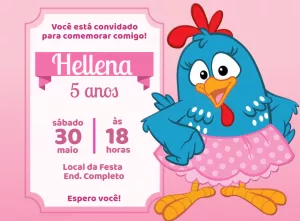 Galinha Pintadinha Birthday Invitation – Static – Jonathan Fiuza
